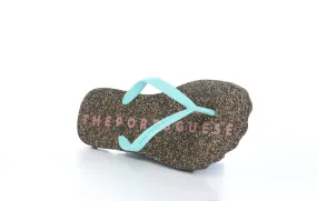 BASE_M Green Rubber Strap Beach Flip-Flops