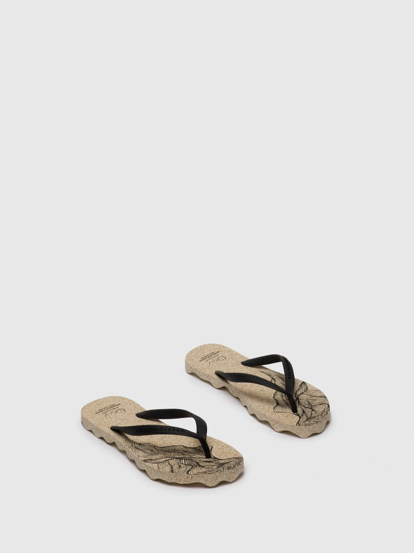 Beach Flip-Flops MCNA NATURAL & BLACK