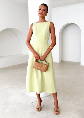 Beckham Midi Dress - Lime