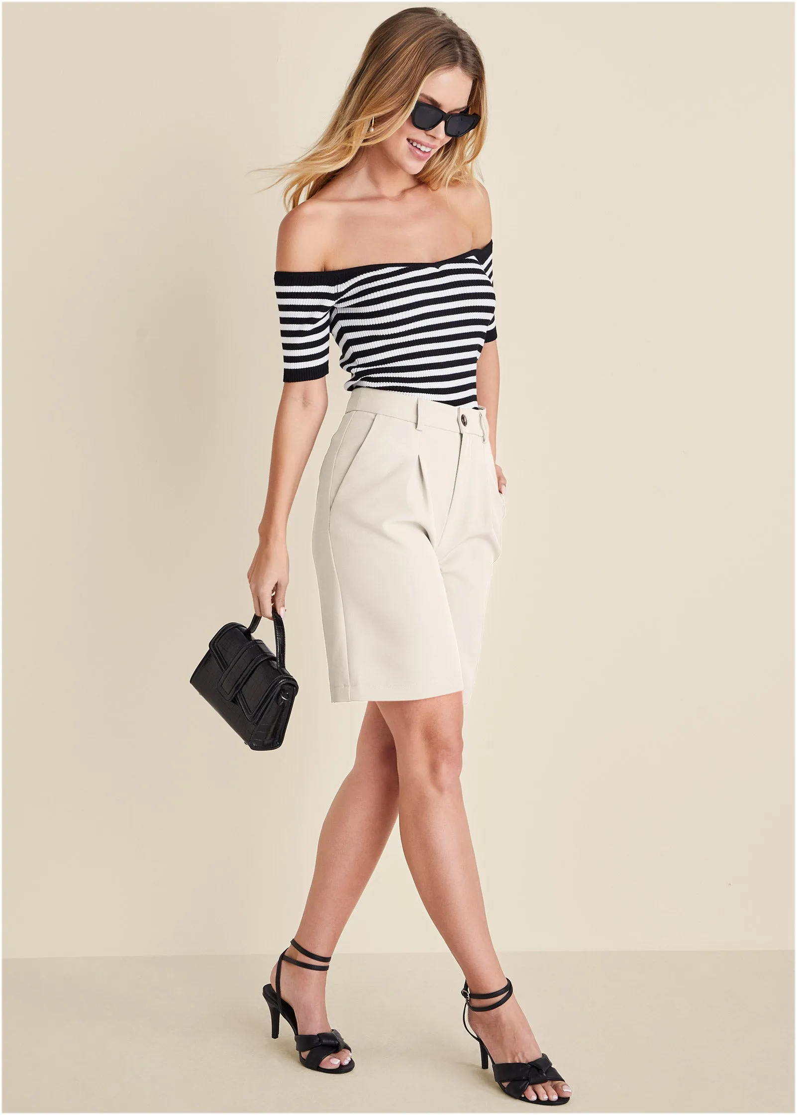 Bermuda Suit Shorts  - Off White