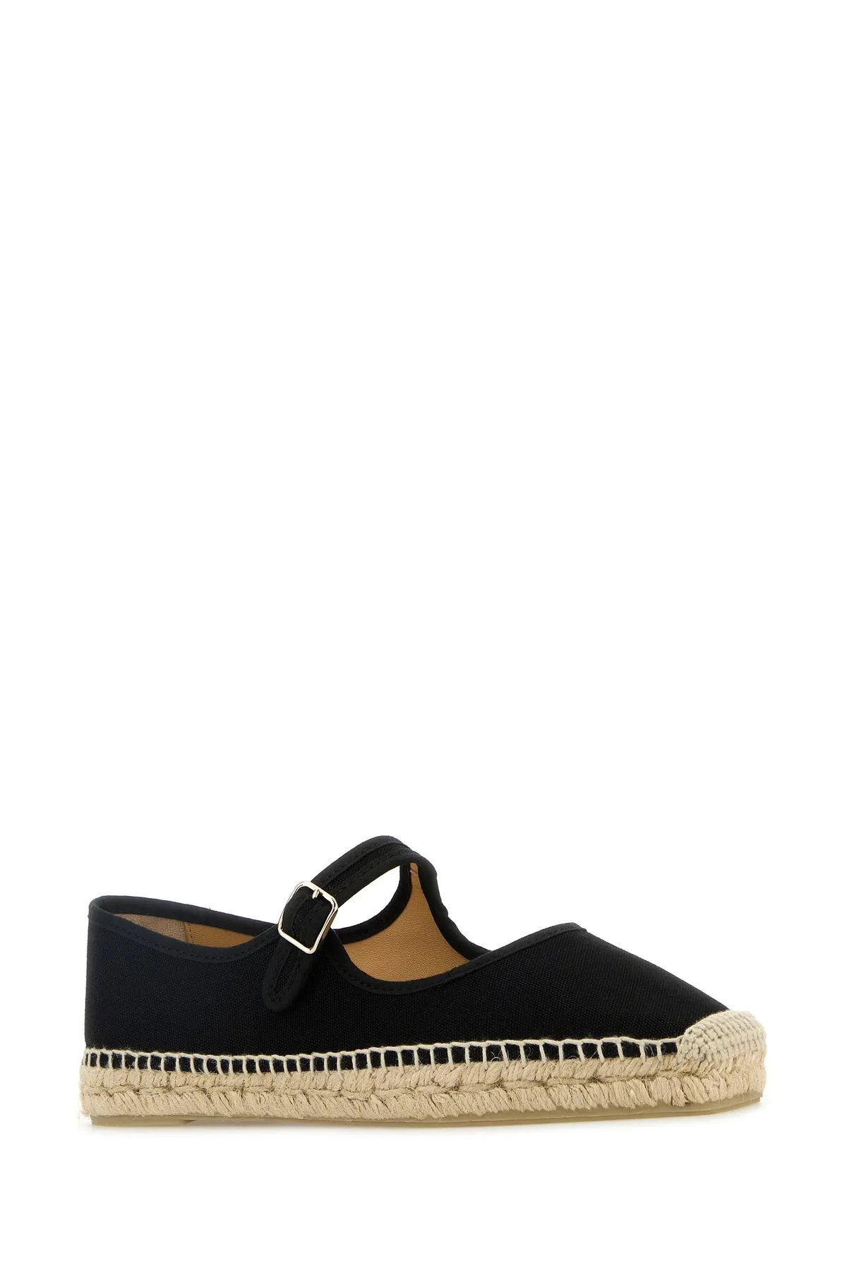Black canvas espadrilles