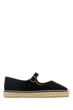 Black canvas espadrilles