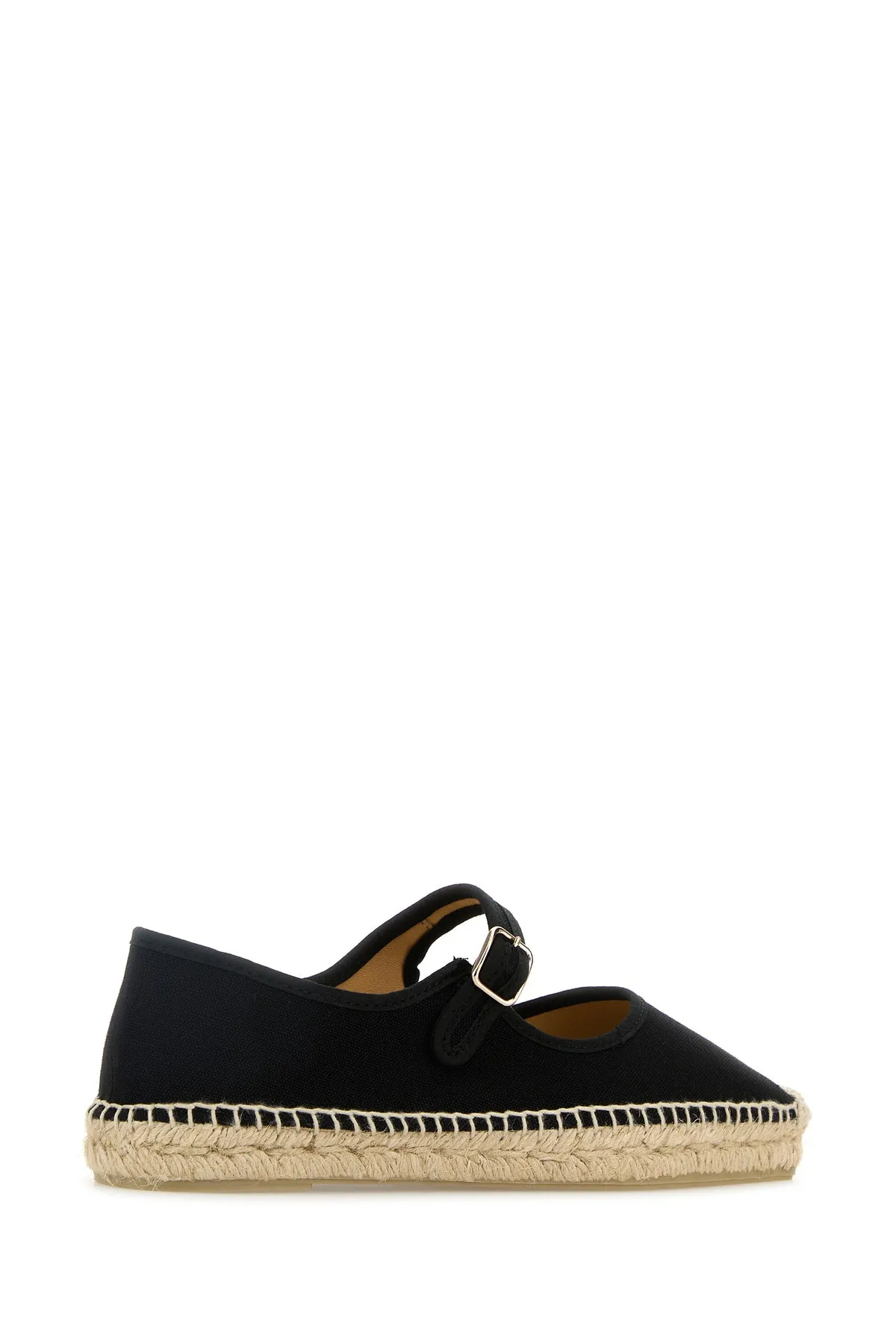 Black canvas espadrilles