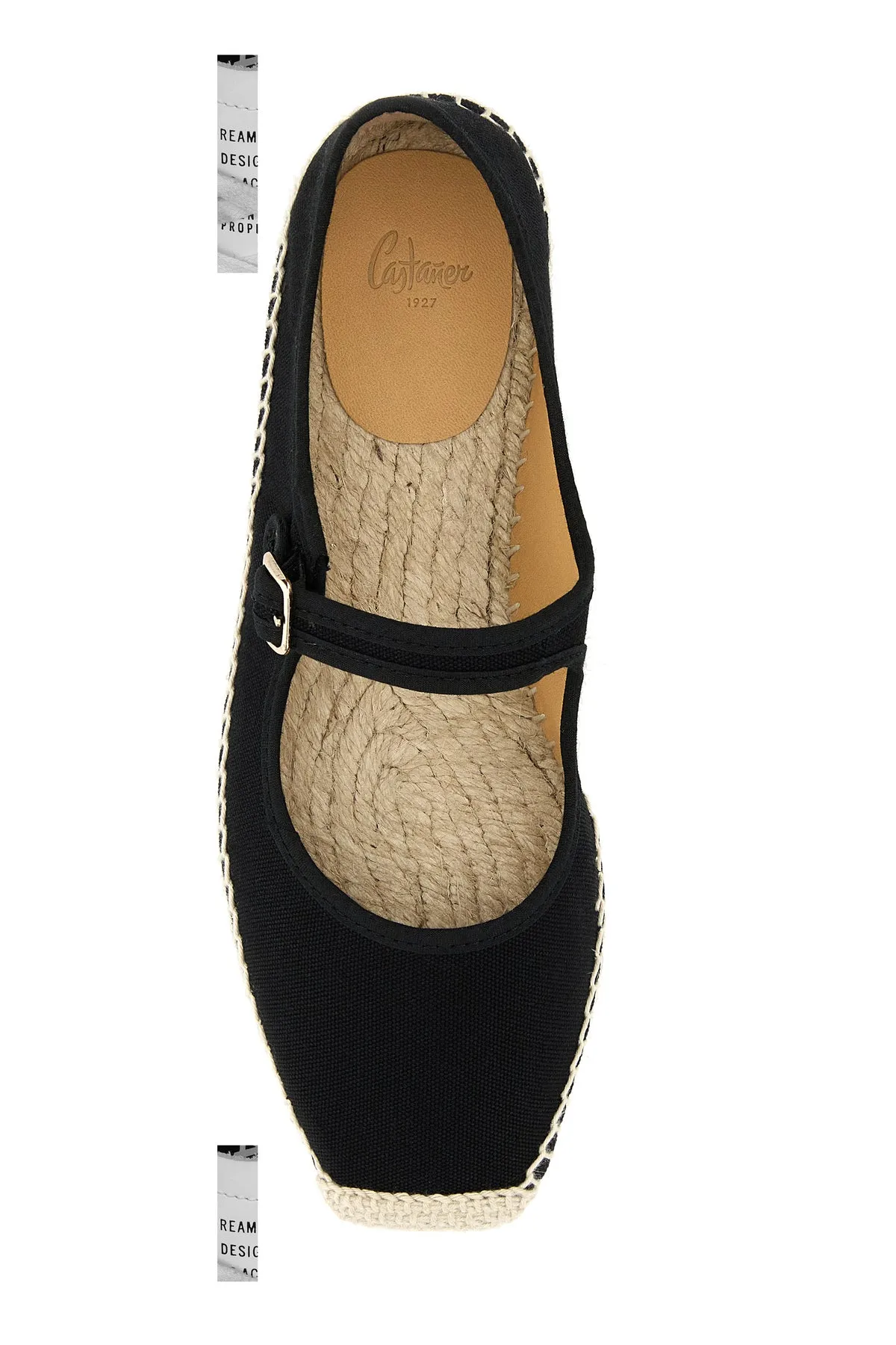 Black canvas espadrilles