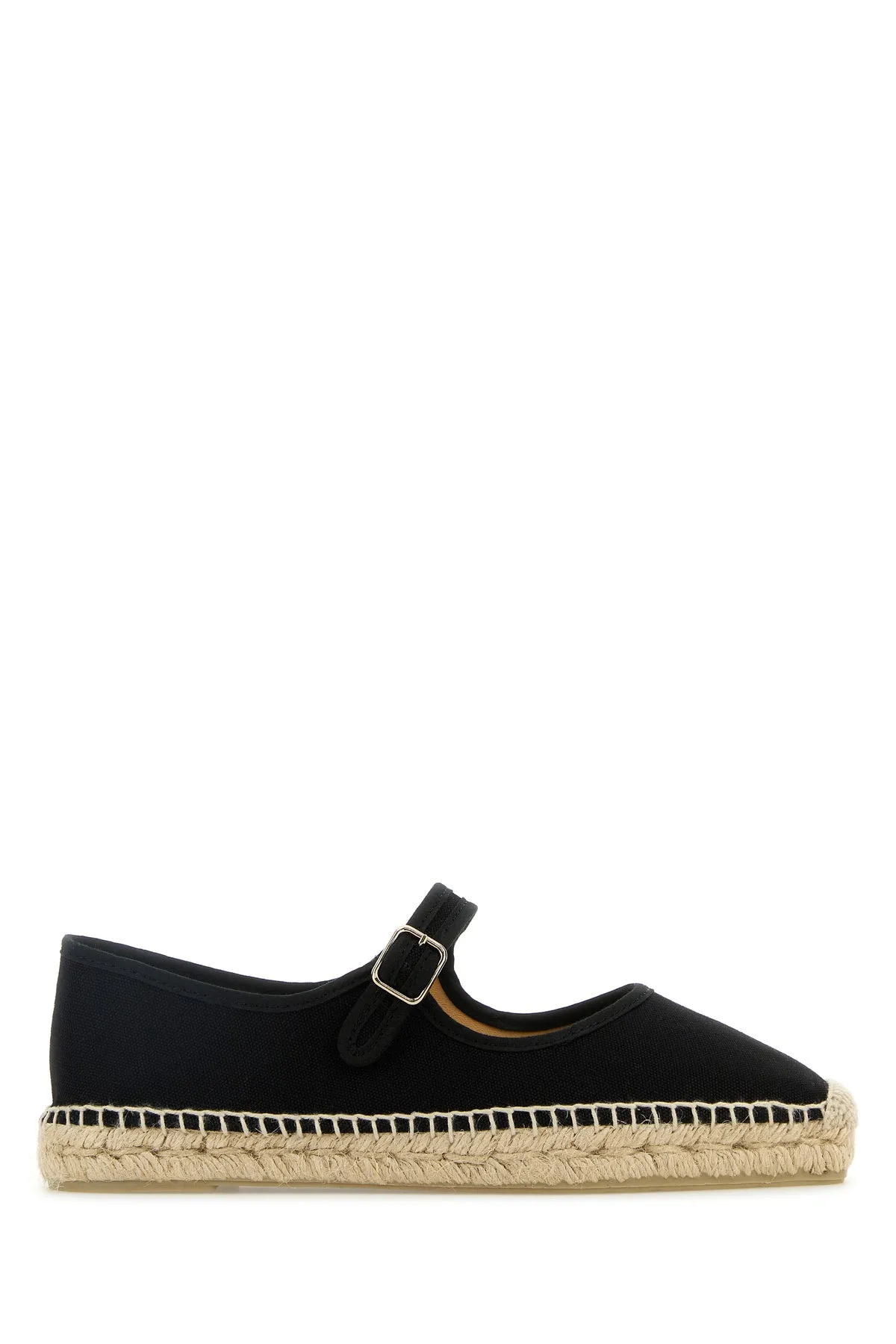 Black canvas espadrilles