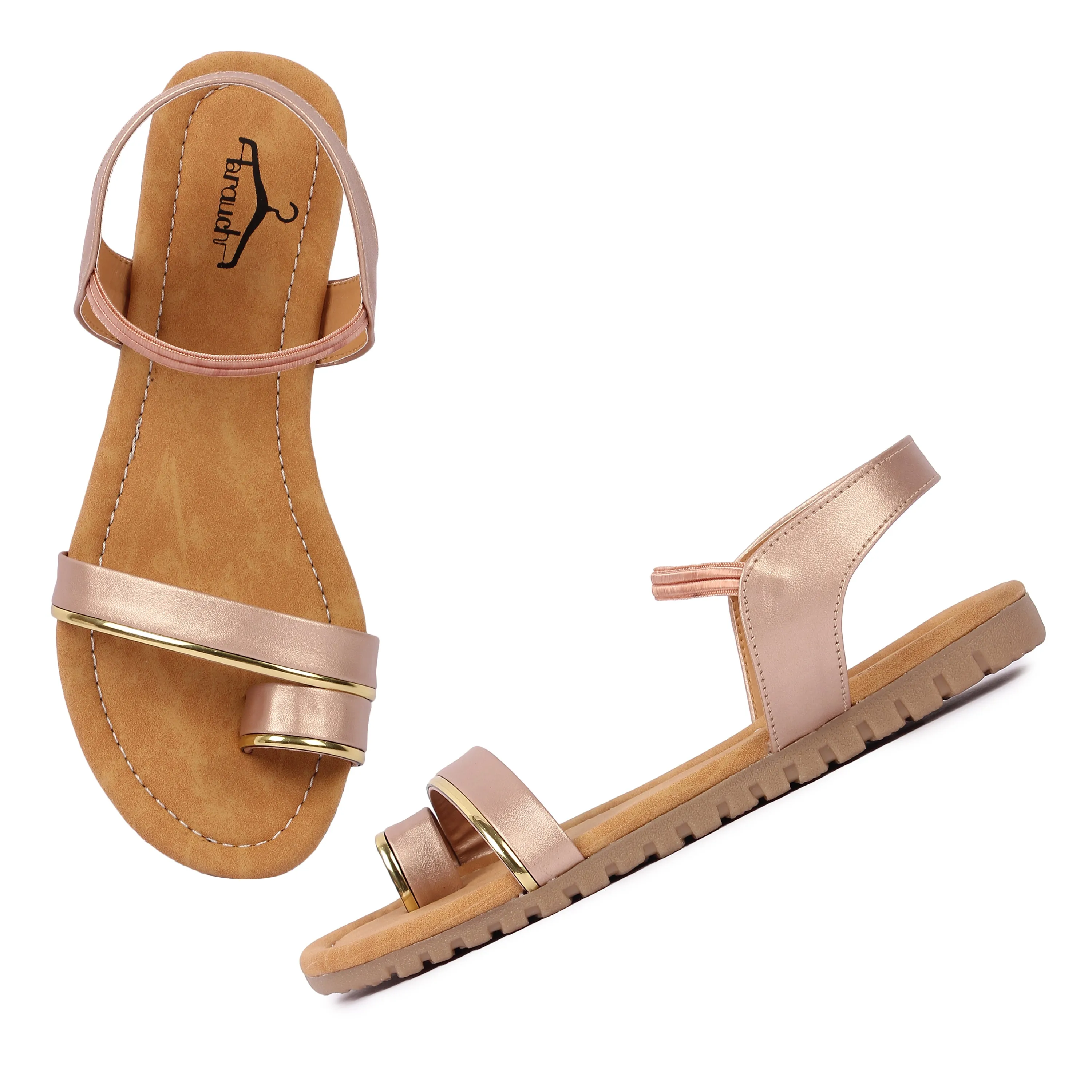 Brauch Women's Pink Thumb Strap Sandal