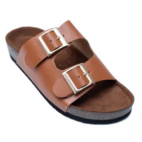 Buckle Strap Sliders - Tan