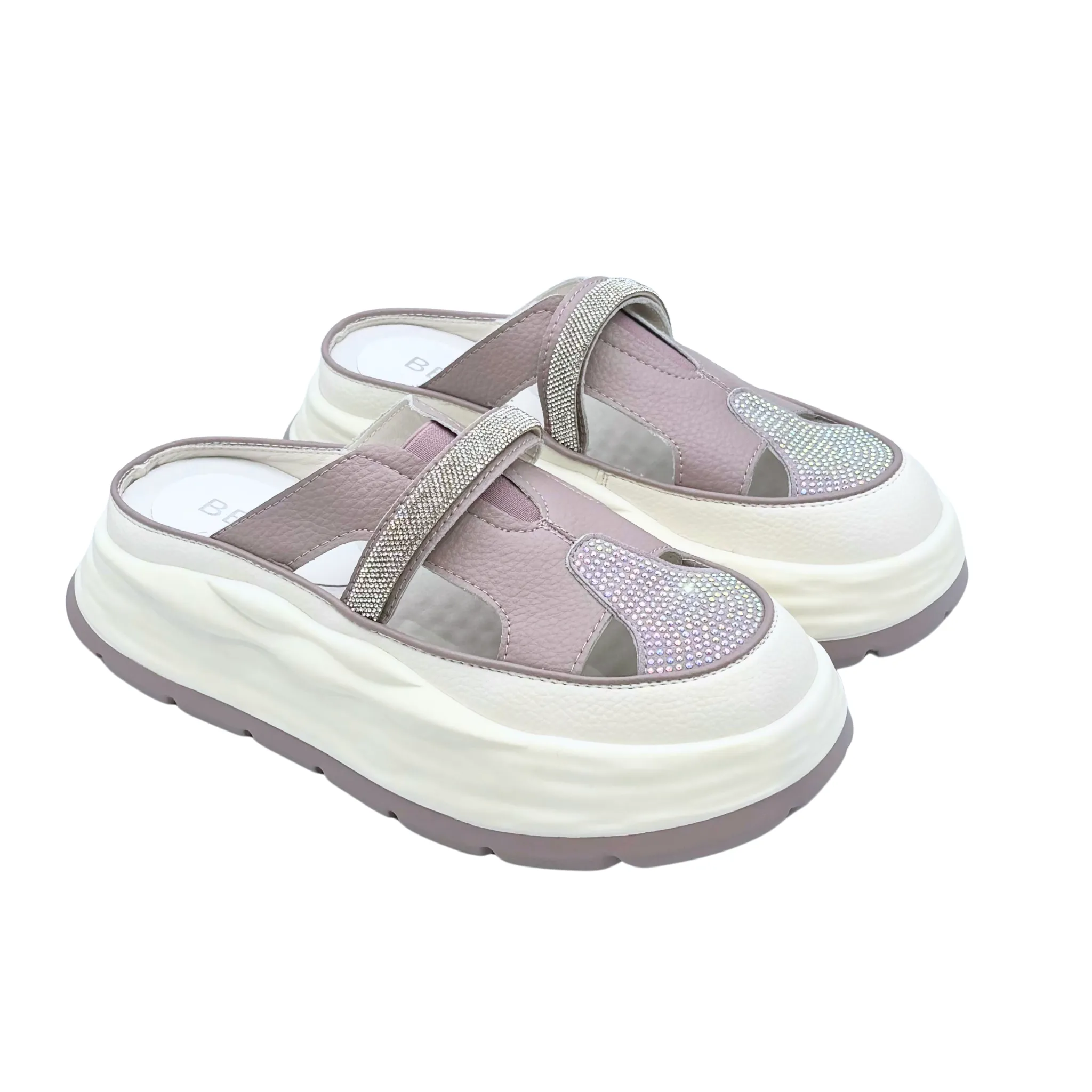 Casual Bling Platform Half Slippers