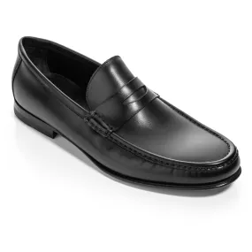 Clapton Black Calf Penny Loafer