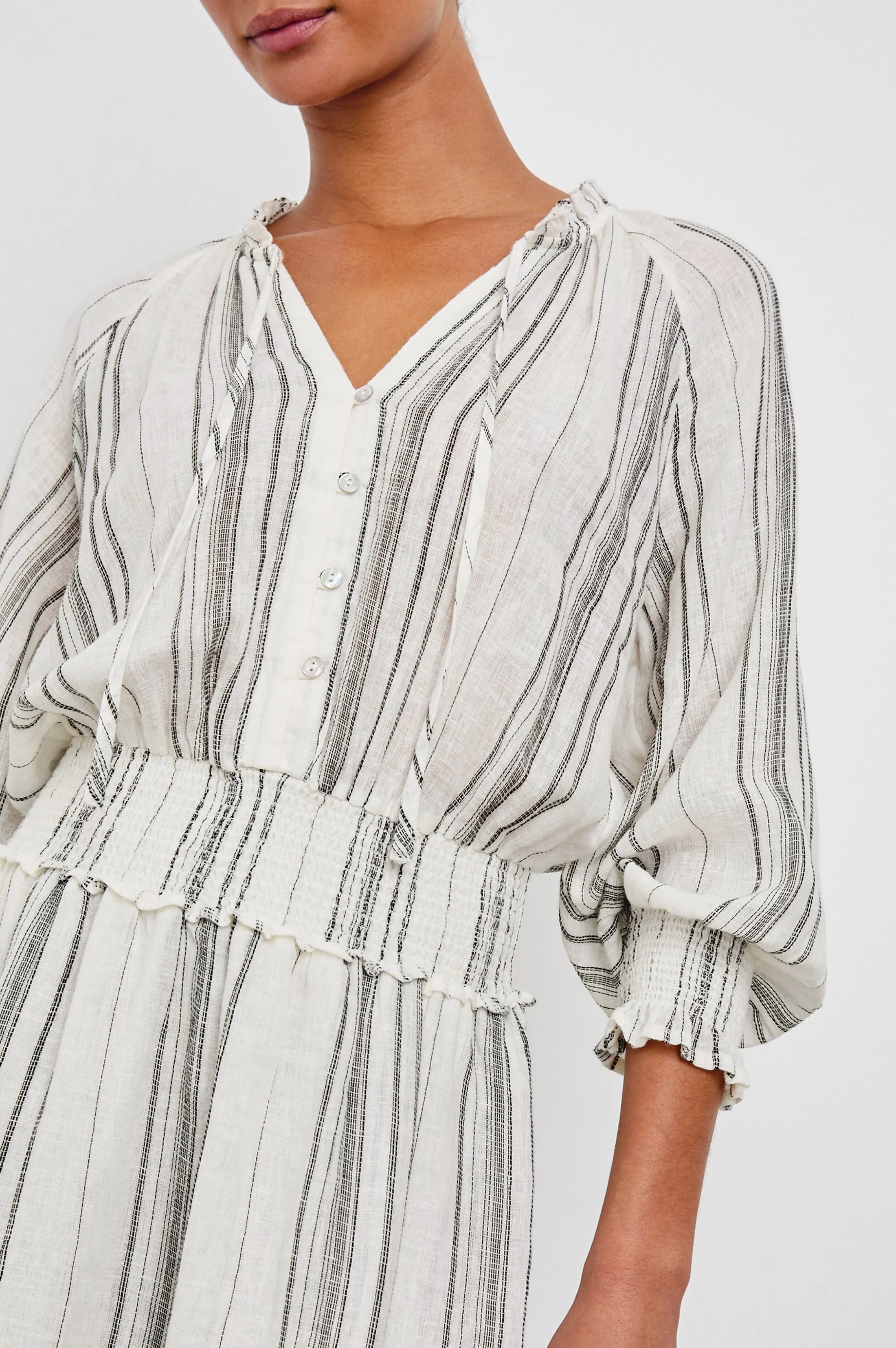 CRYSTAL DRESS - BASQUE STRIPE