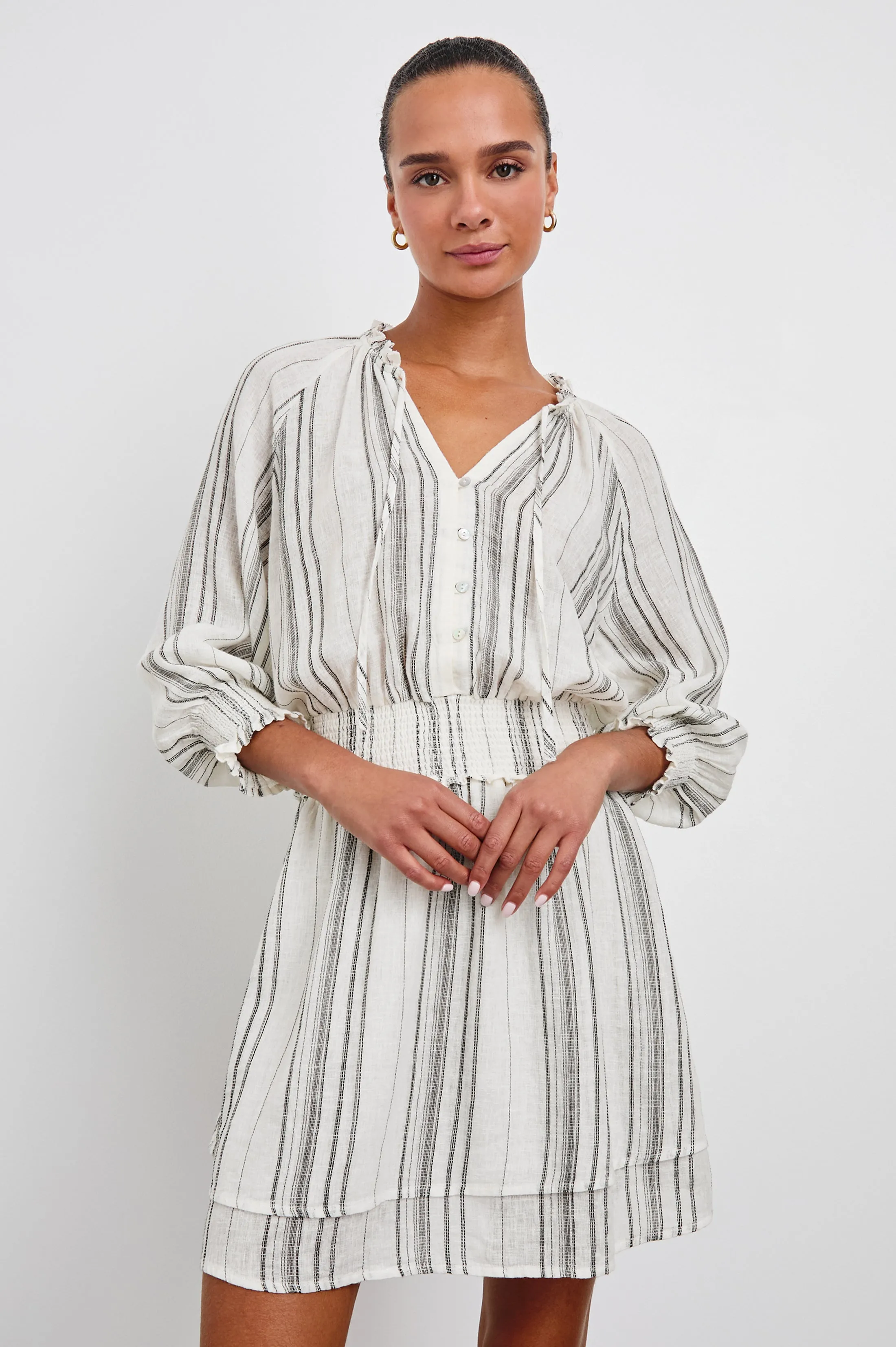 CRYSTAL DRESS - BASQUE STRIPE