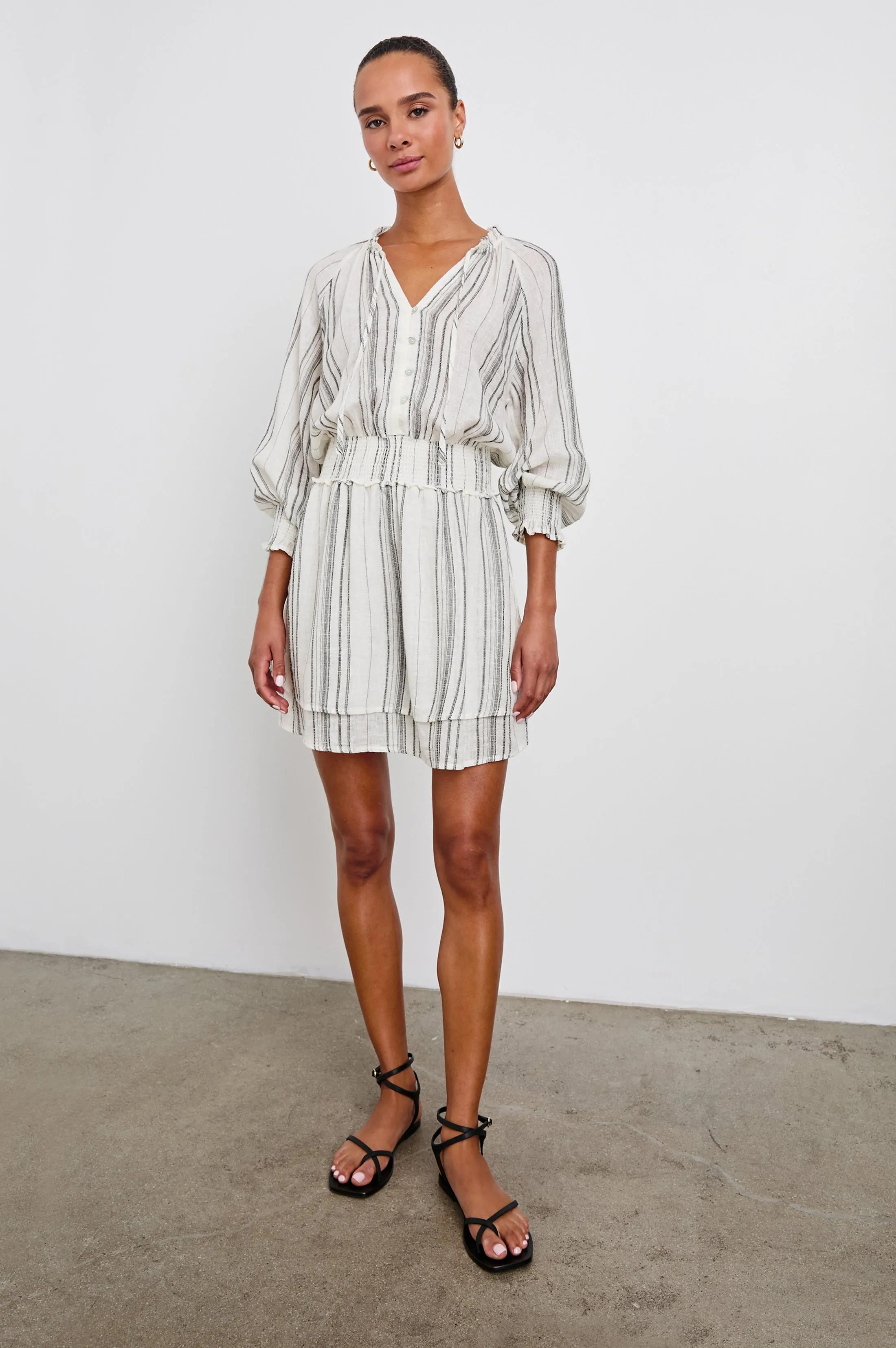 CRYSTAL DRESS - BASQUE STRIPE