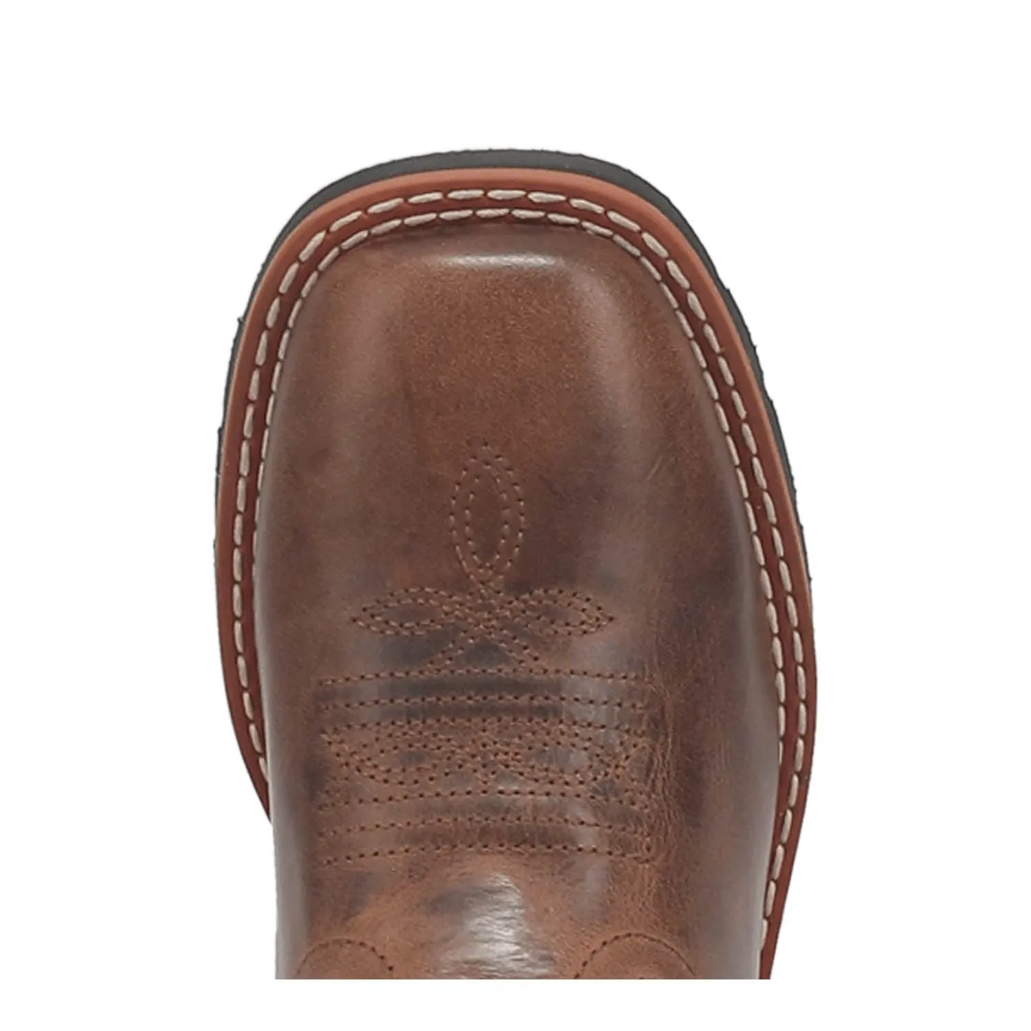 Dan Post Youth Unisex Buck Brown/Flag Leather Cowboy Boots