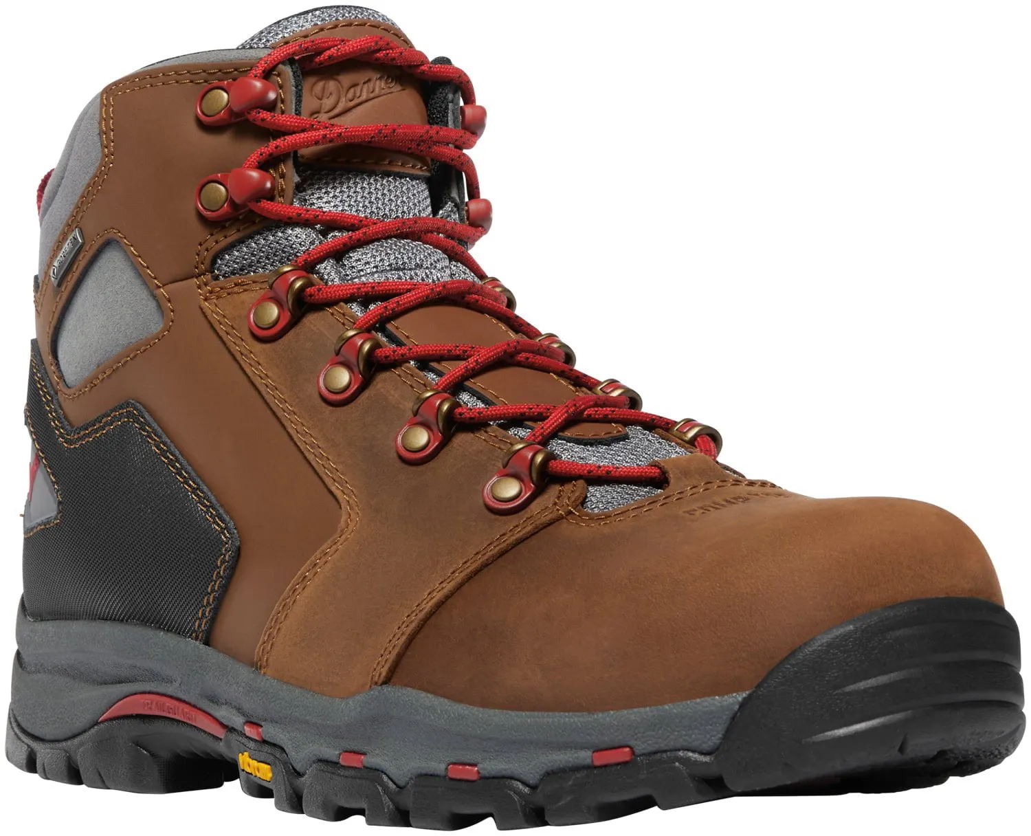 Danner Mens Vicious Brown/Red Leather Work Boots