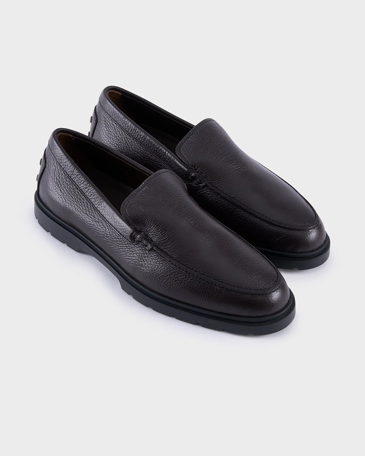 Dark Brown Leather Loafers