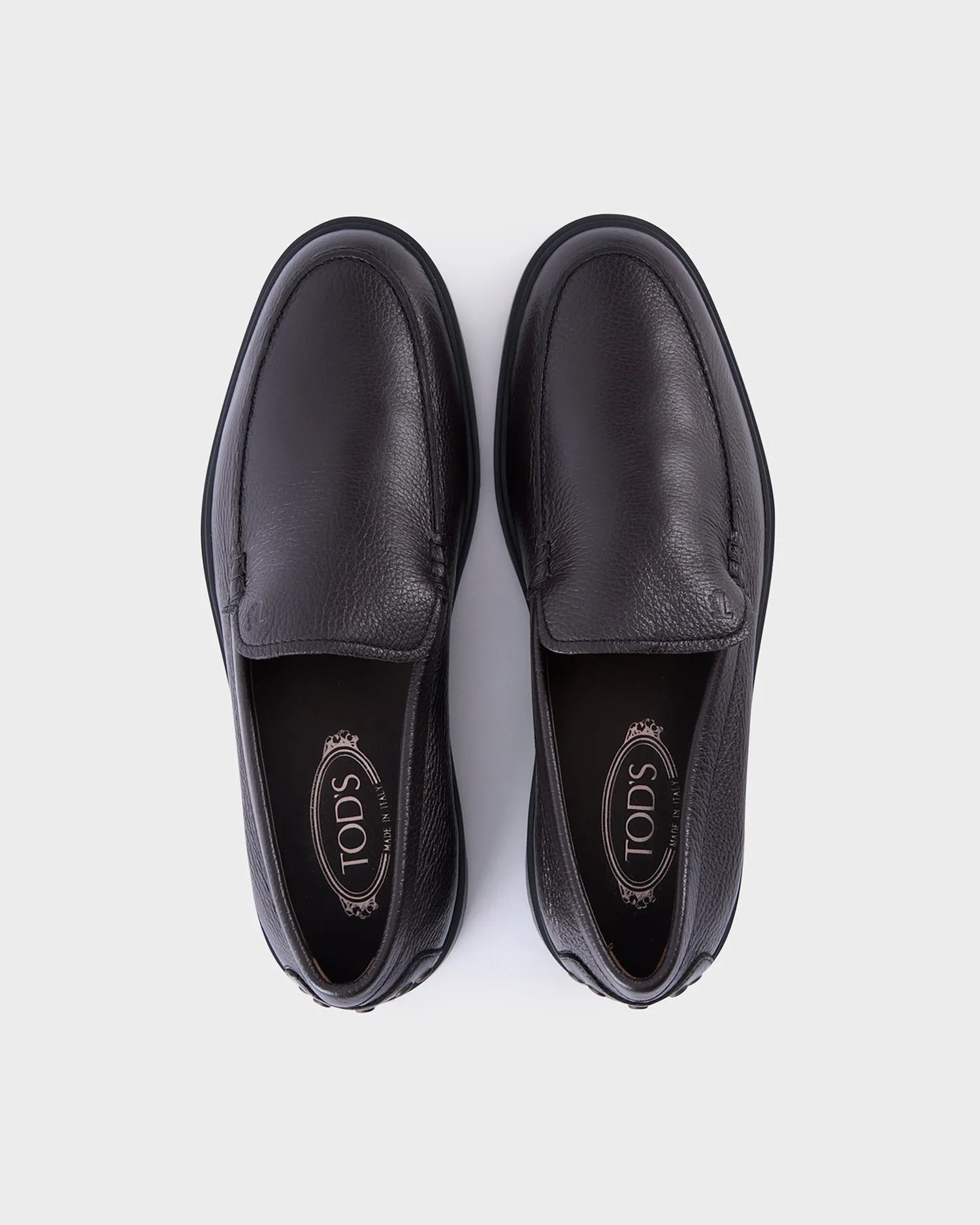 Dark Brown Leather Loafers