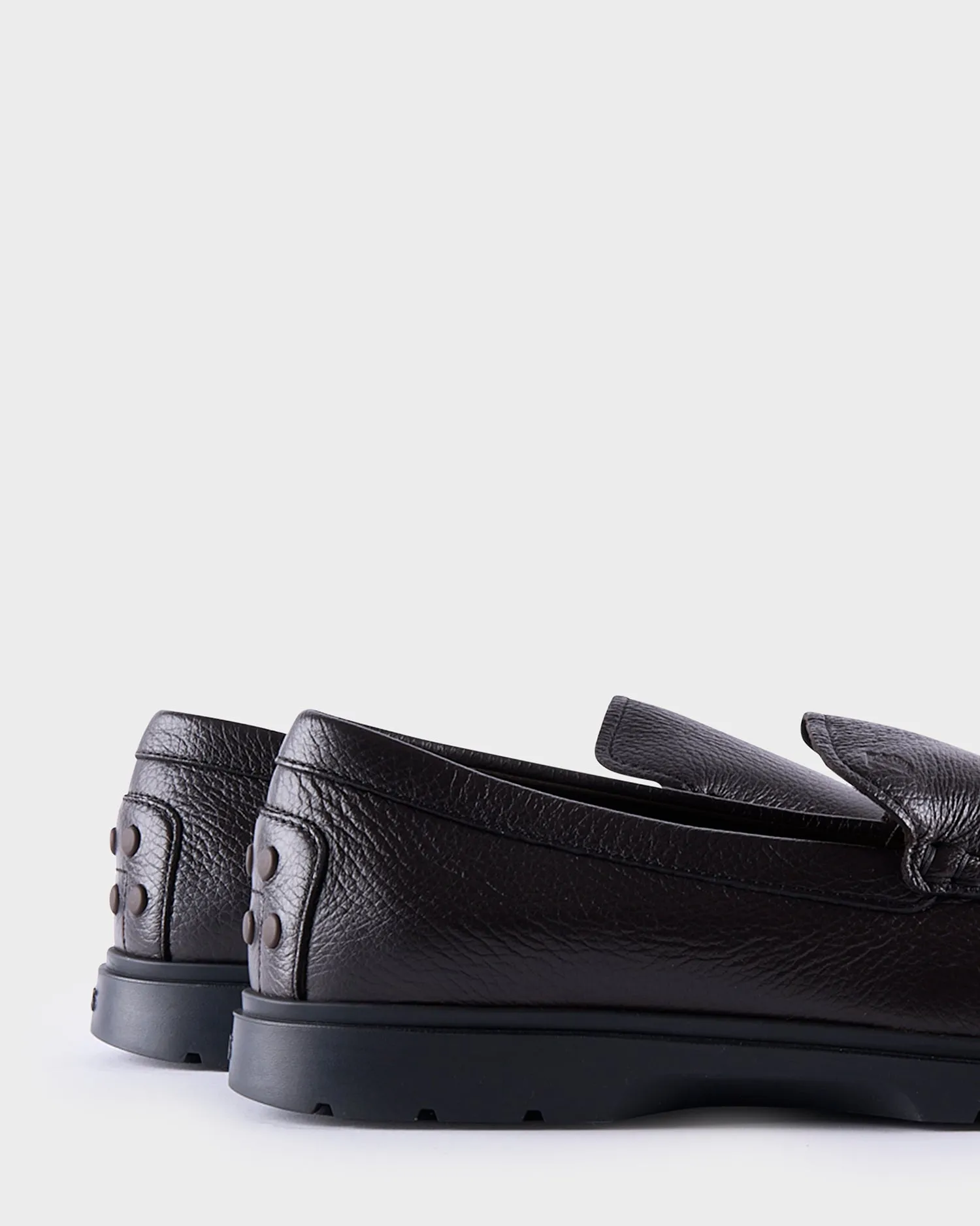 Dark Brown Leather Loafers