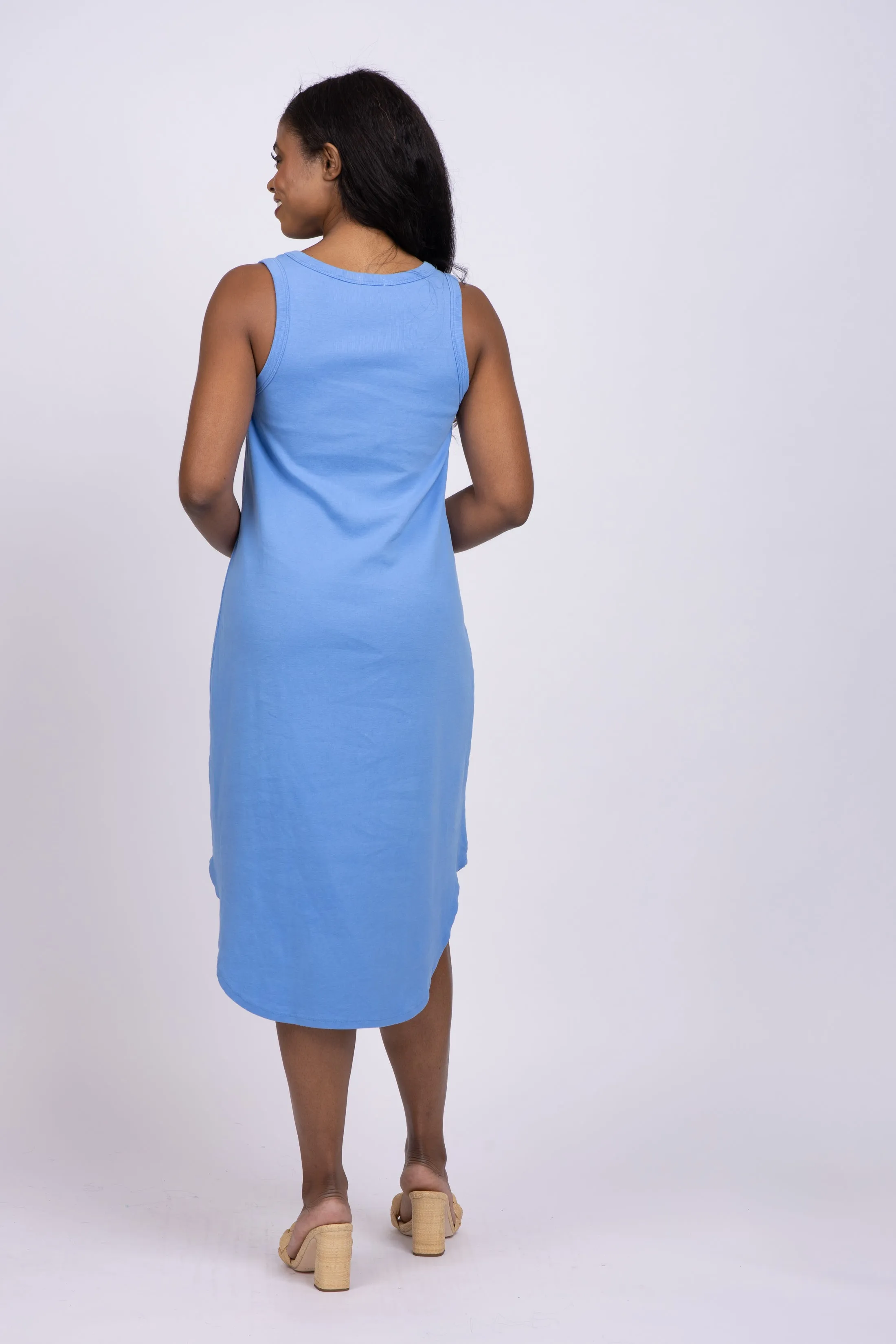 Dylan Deep V Dress in Capri
