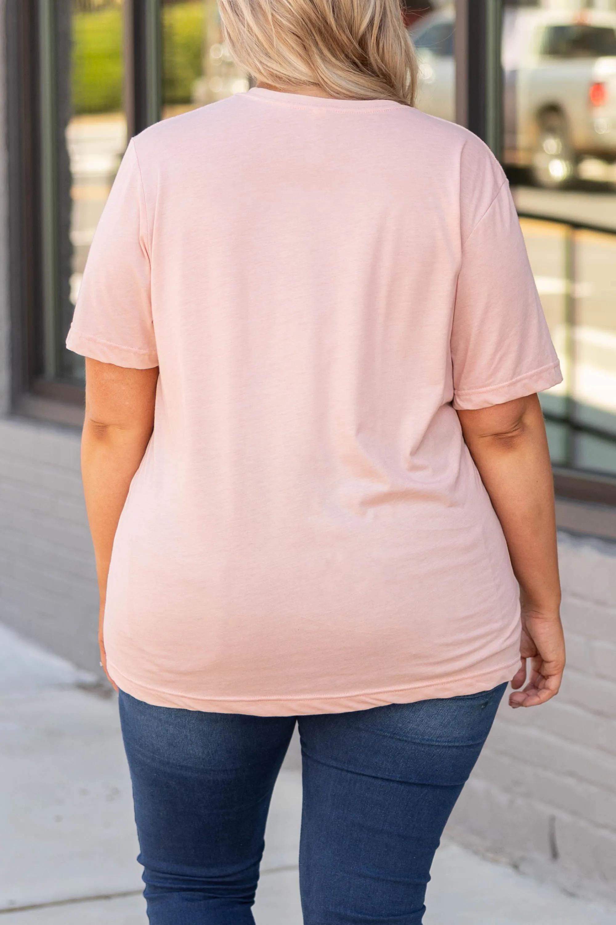Fall Rainbow Tee, Peach