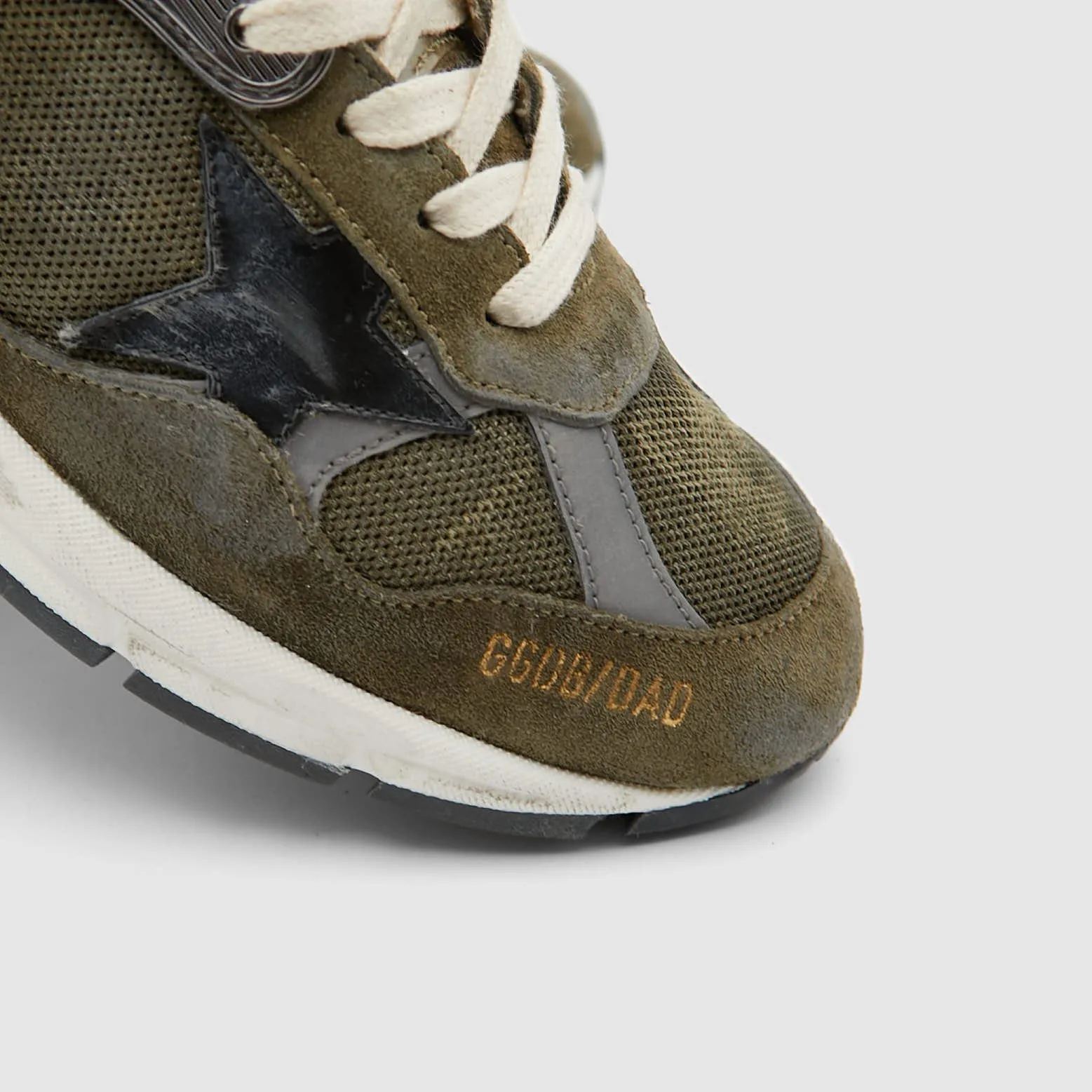 Golden Goose Dad-Star Running Olive Gray Black Star Sneakers