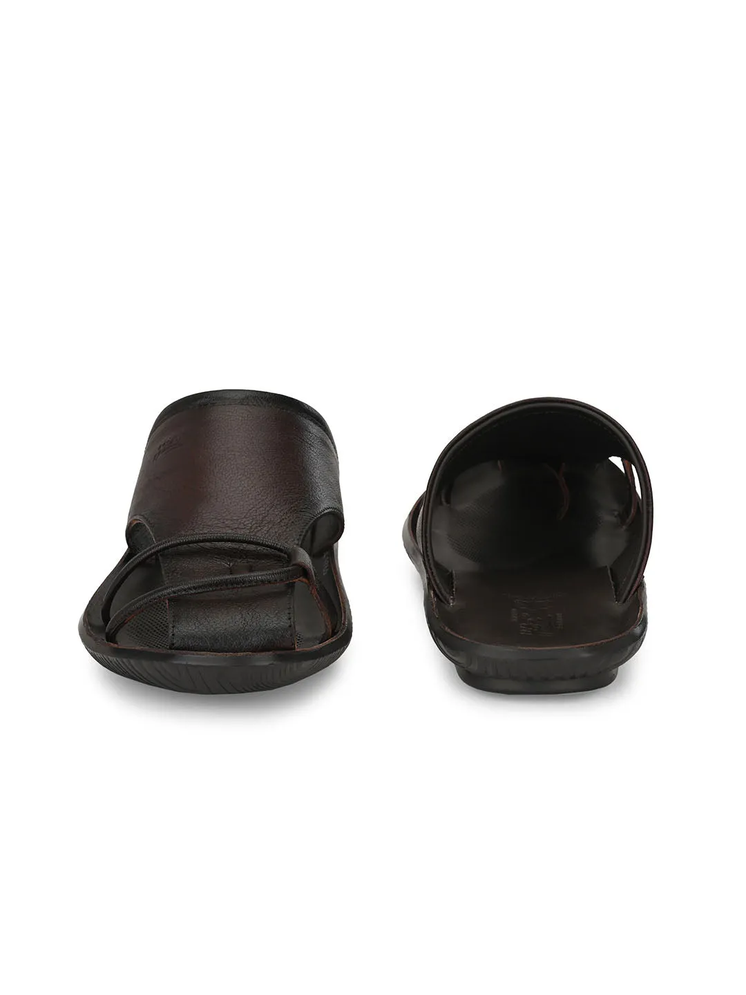 HITZ9766 Men's Totone Leather Daily Wear Open Slipper
