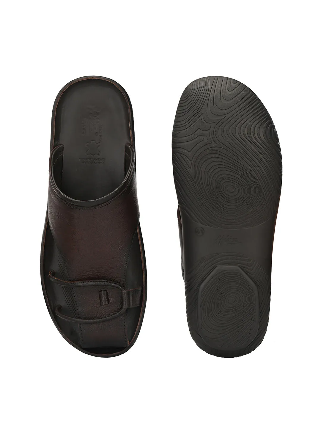 HITZ9766 Men's Totone Leather Daily Wear Open Slipper