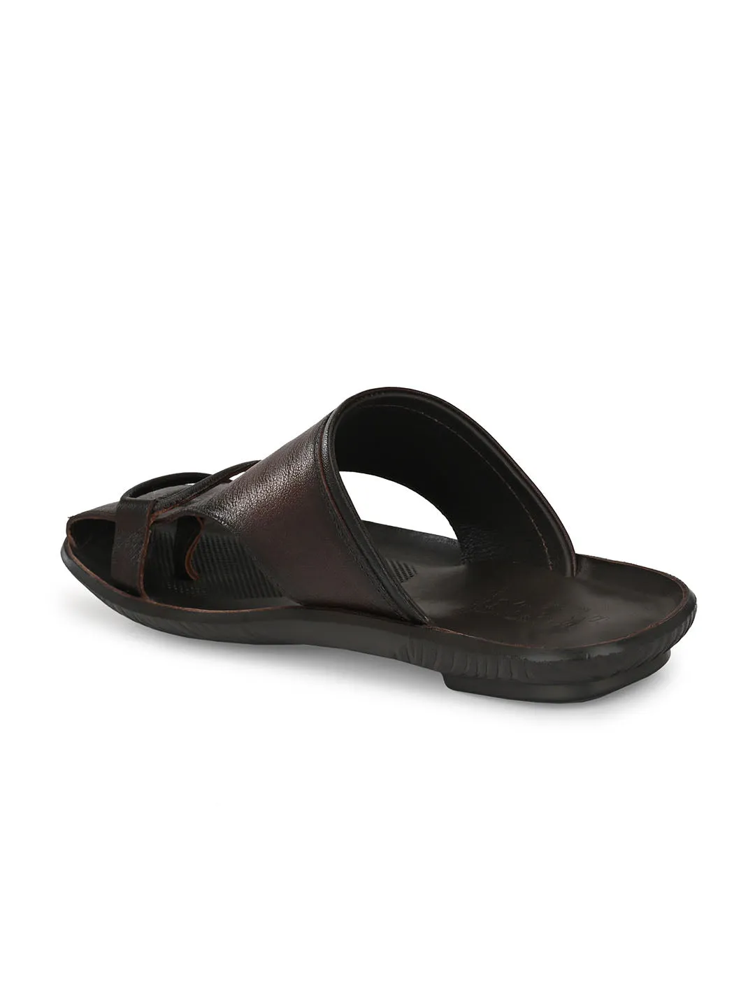 HITZ9766 Men's Totone Leather Daily Wear Open Slipper