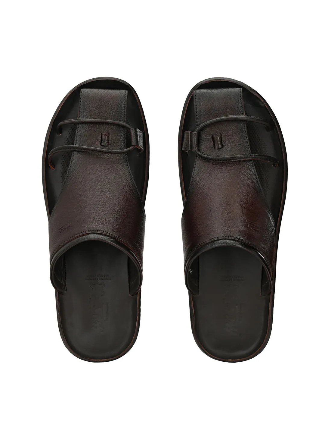 HITZ9766 Men's Totone Leather Daily Wear Open Slipper