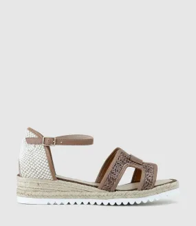 MARLENE Raffia Front Espadrille in Mocha
