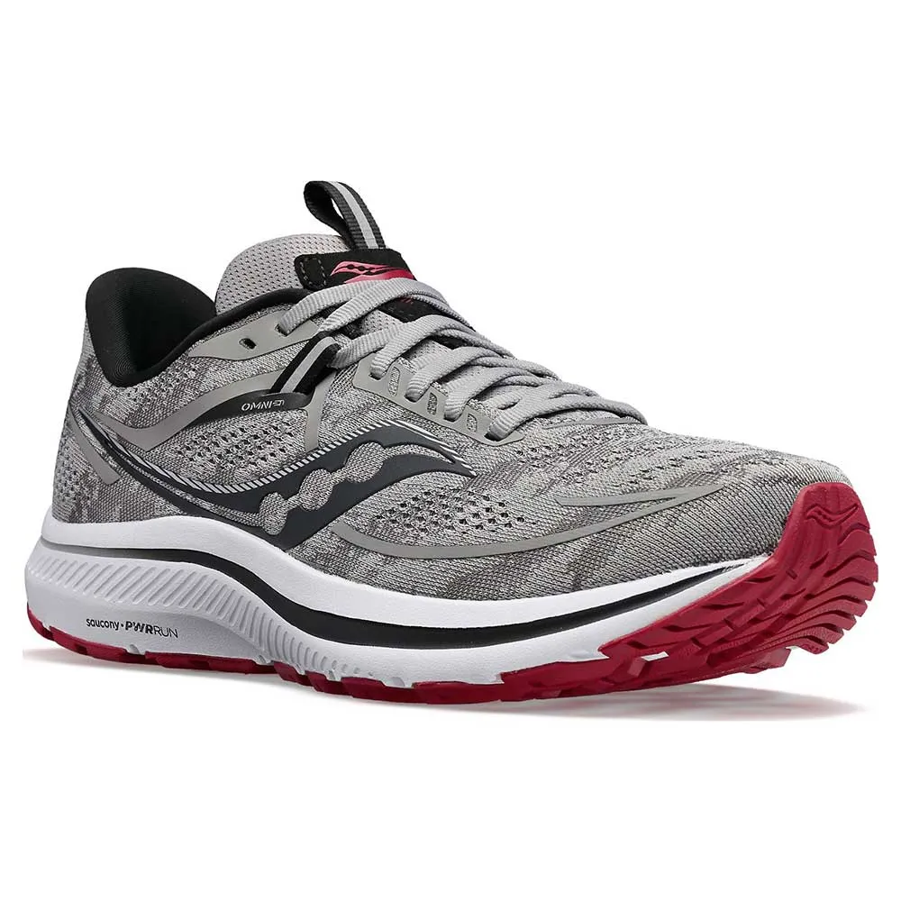 Men's Omni 21 Running Shoe- Alloy/Garnet- Regular (D)