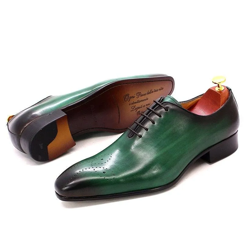 Men's Whole Cut Handmade Pointed Toe Oxfords
