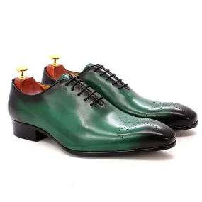 Men's Whole Cut Handmade Pointed Toe Oxfords