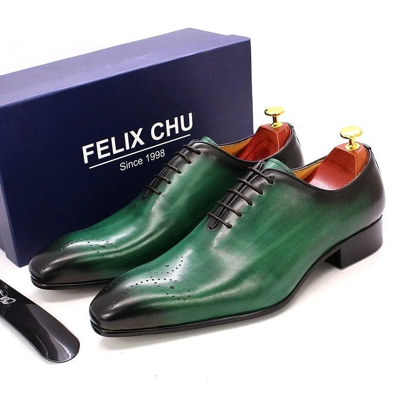 Men's Whole Cut Handmade Pointed Toe Oxfords