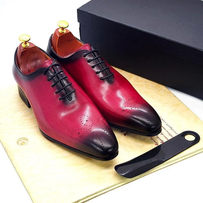 Men's Whole Cut Handmade Pointed Toe Oxfords