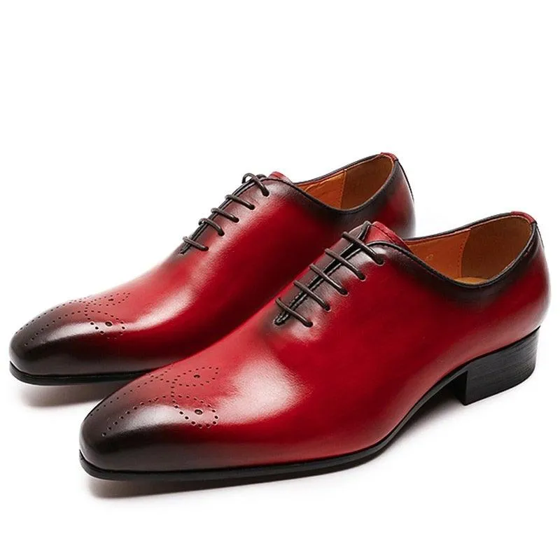Men's Whole Cut Handmade Pointed Toe Oxfords