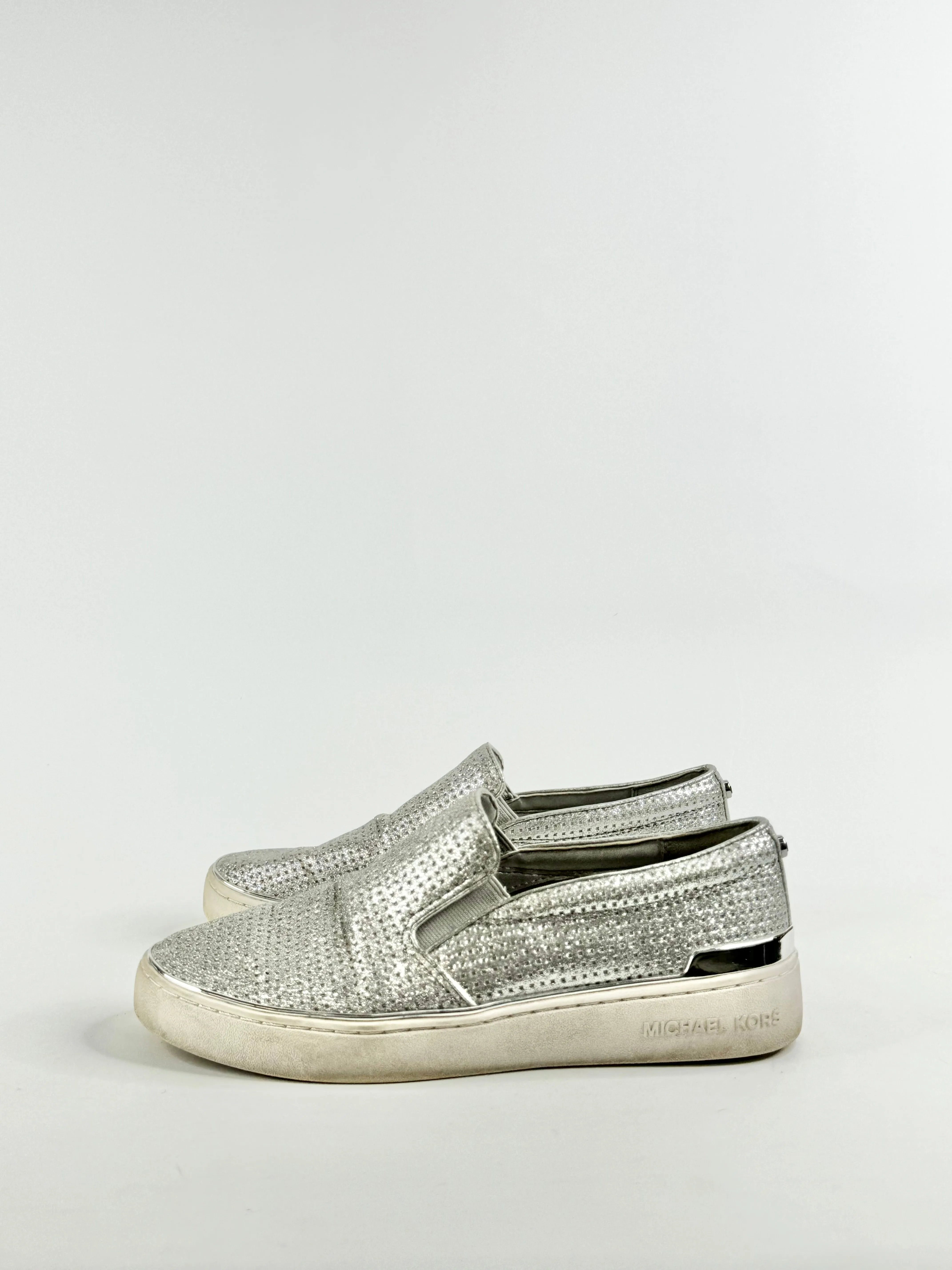 Michael by Michael Kors Silver Slip Ons - EU37