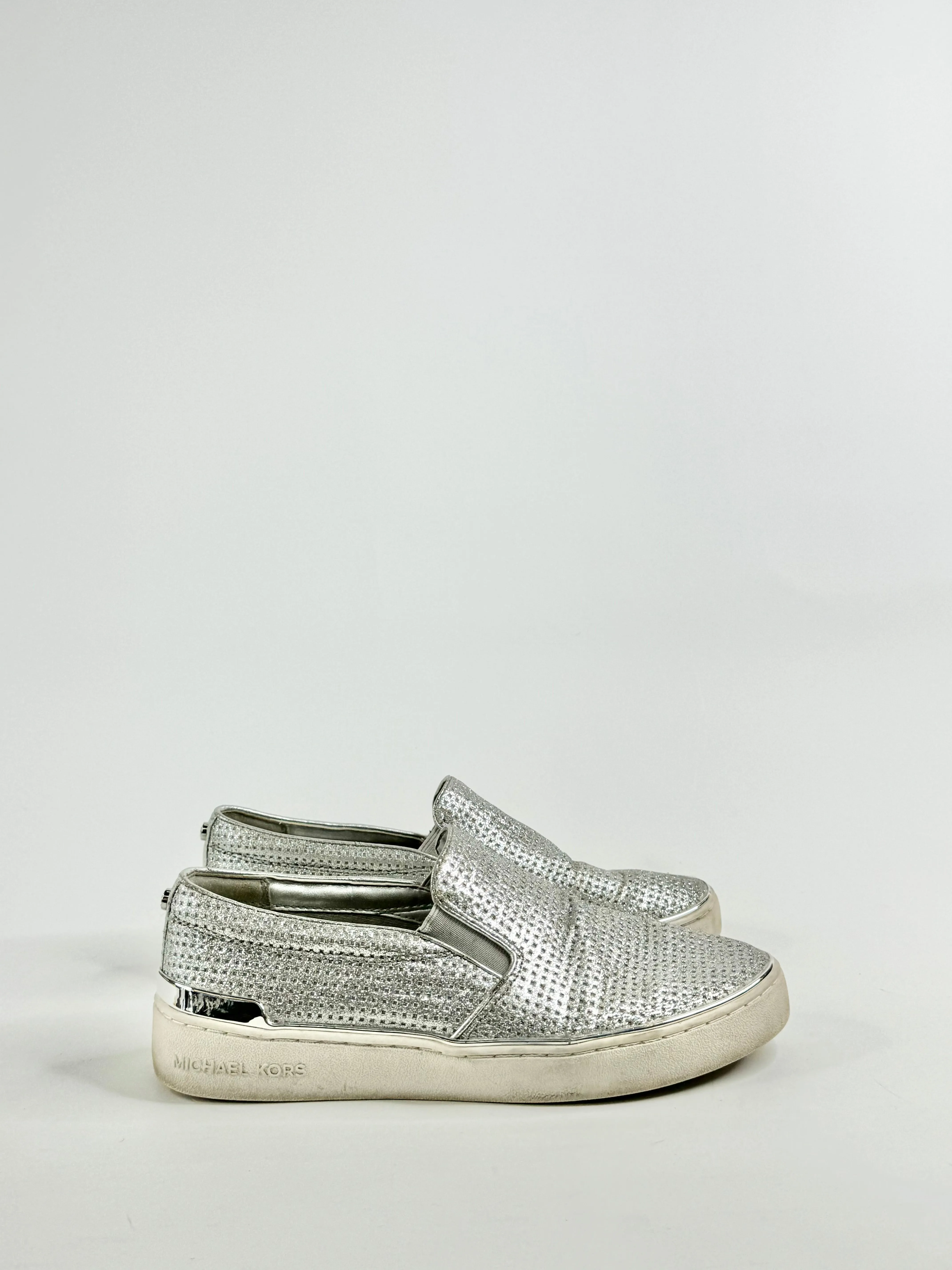Michael by Michael Kors Silver Slip Ons - EU37