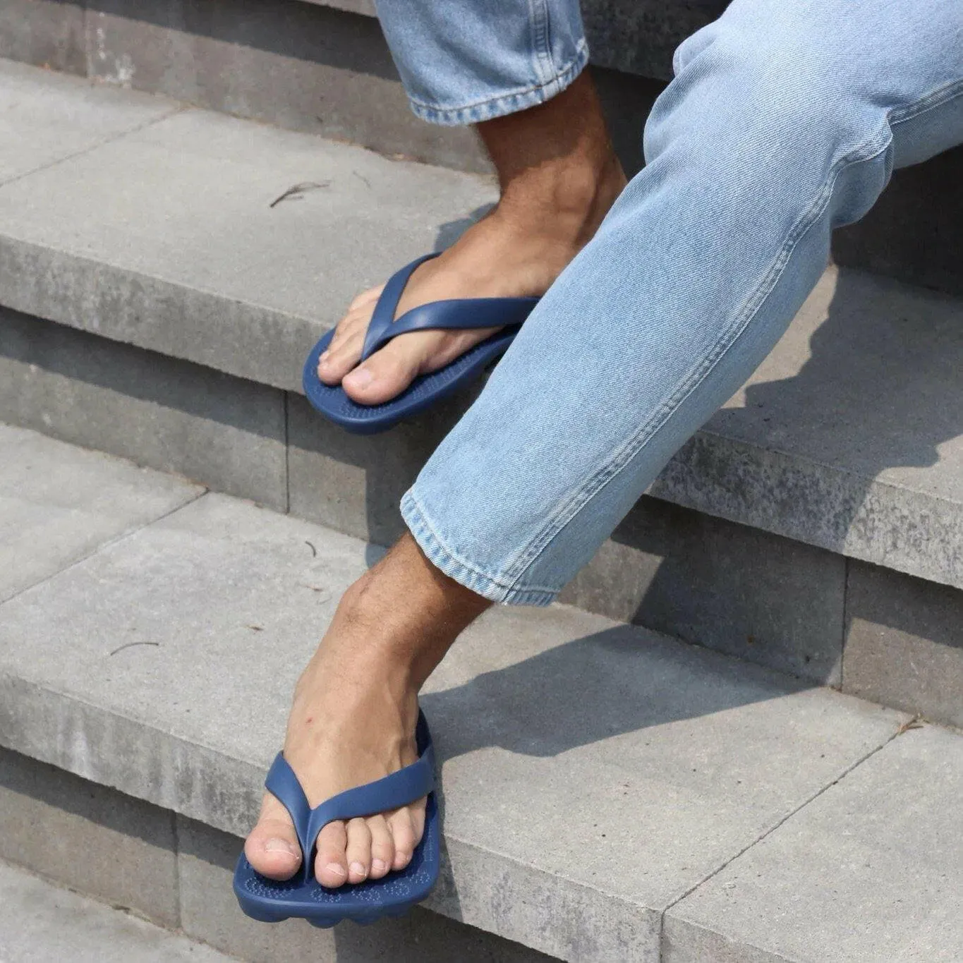 Navy Blue Flip Flops & Drybag By GUDO