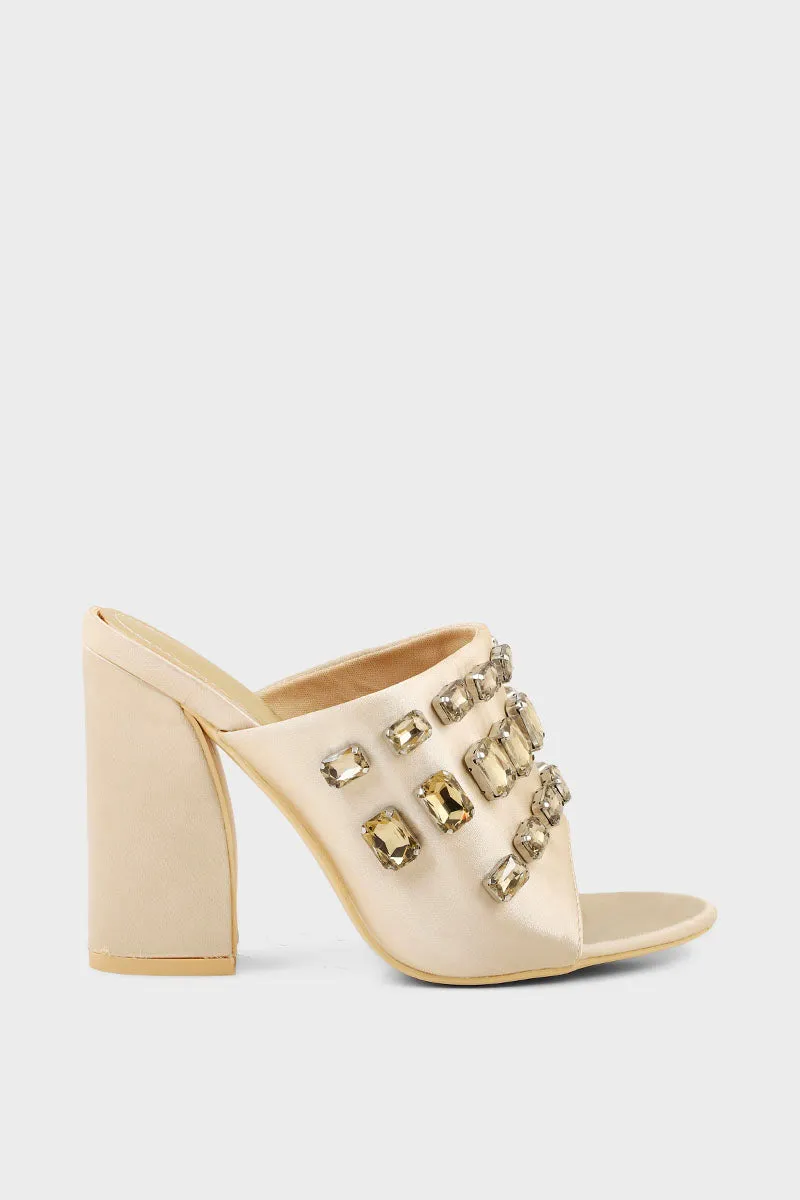 Party Wear Slip On I29228-Golden