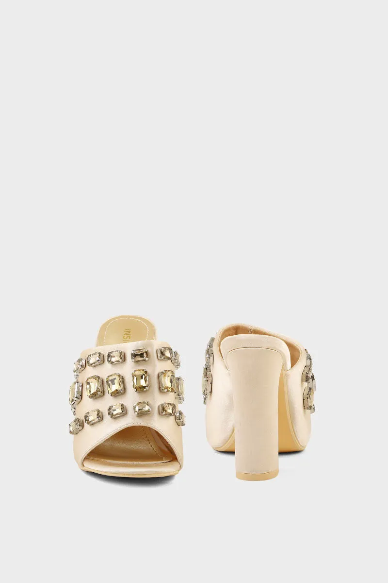 Party Wear Slip On I29228-Golden