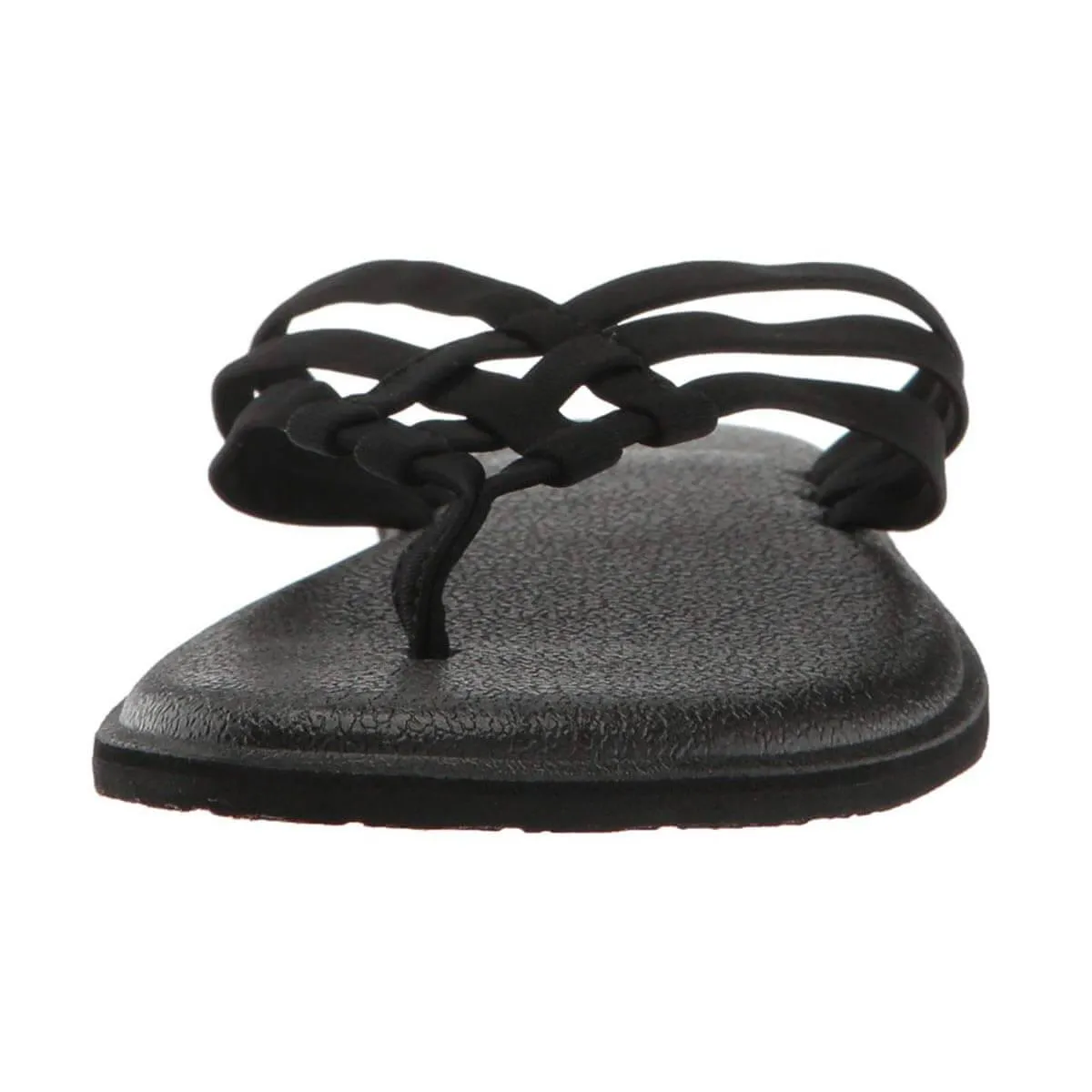 Sanuk Women's Flip Flops - Yoga Salty Sandals Black | 1016005-BLK