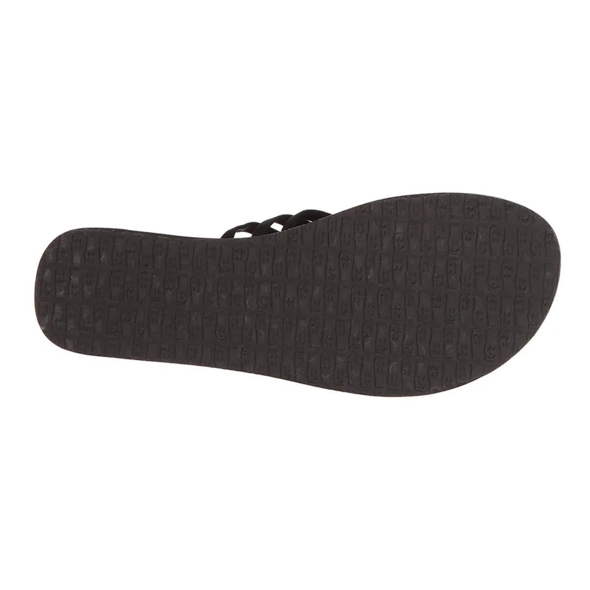 Sanuk Women's Flip Flops - Yoga Salty Sandals Black | 1016005-BLK