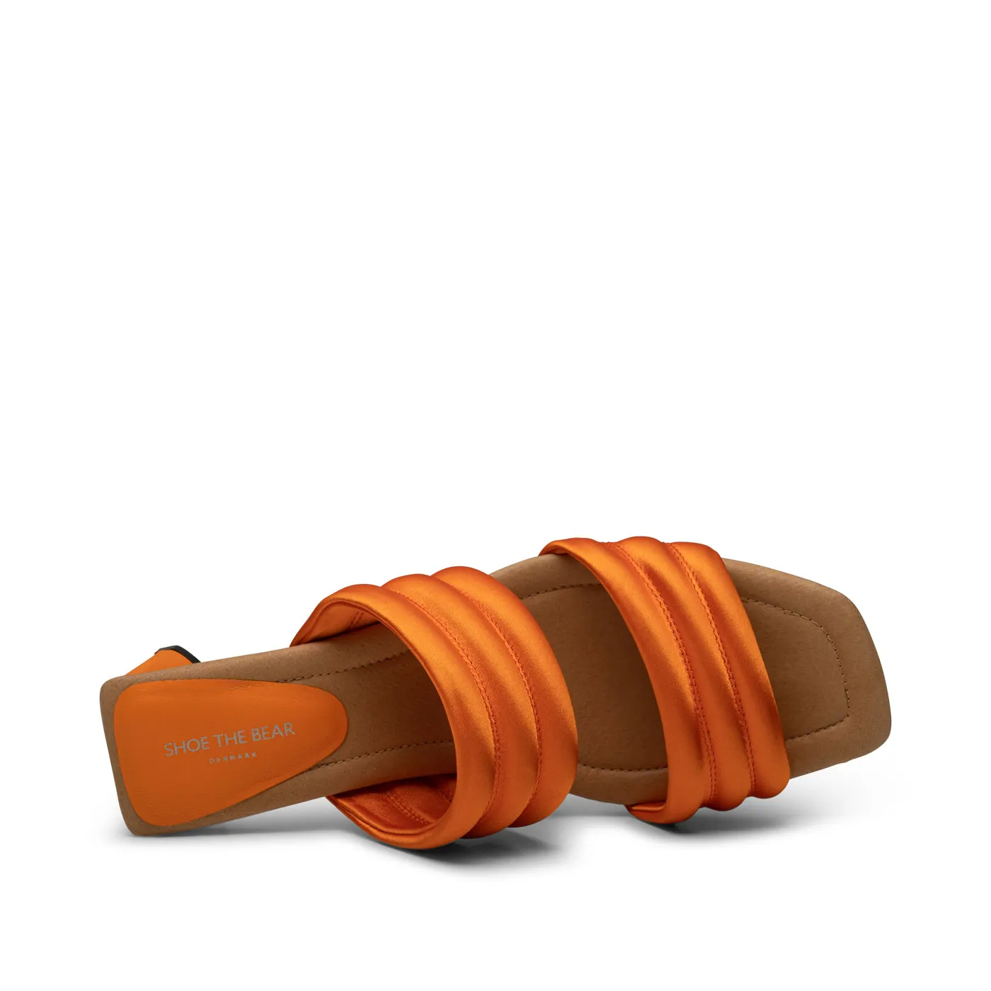 Sylvi heel textile - ORANGE SATIN