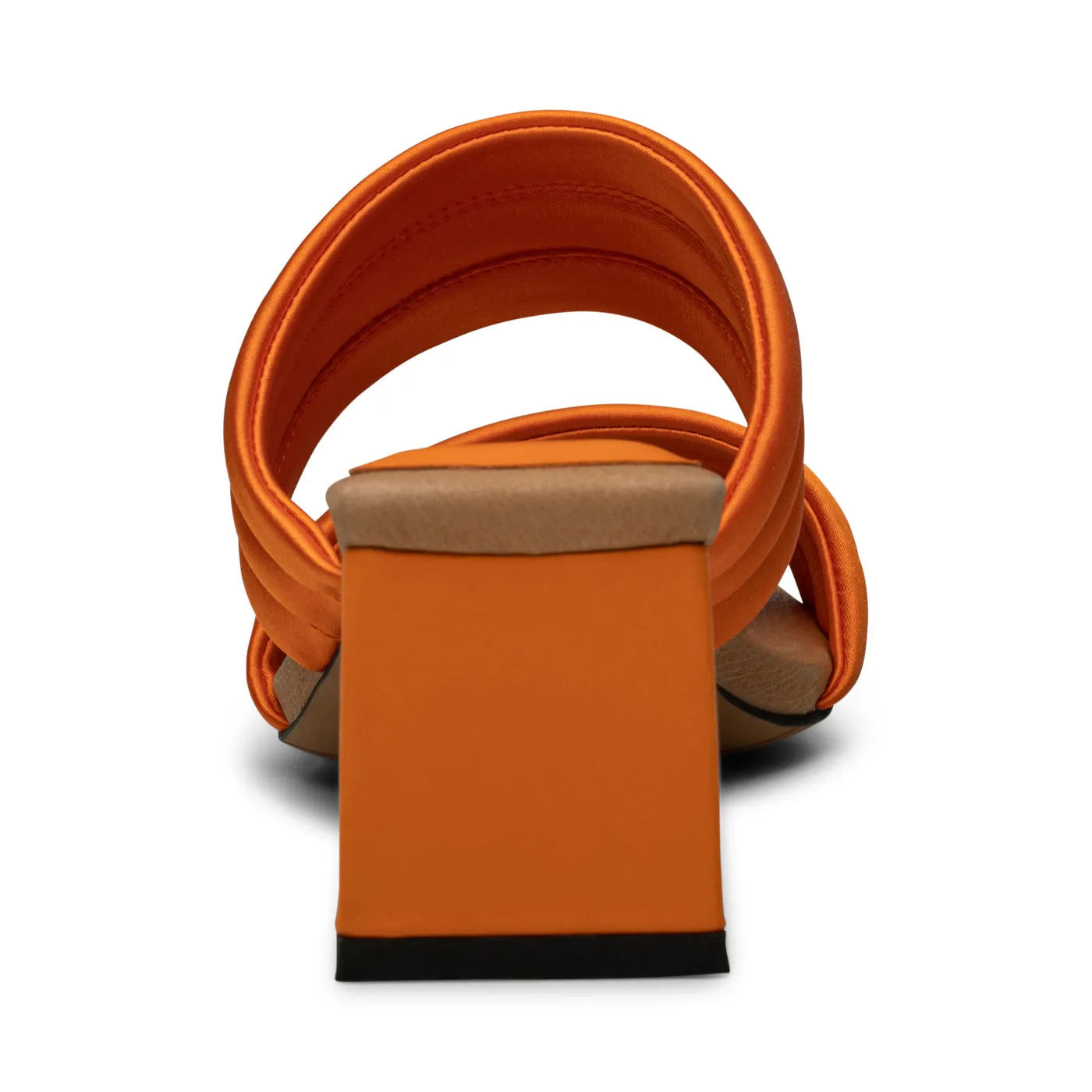 Sylvi heel textile - ORANGE SATIN