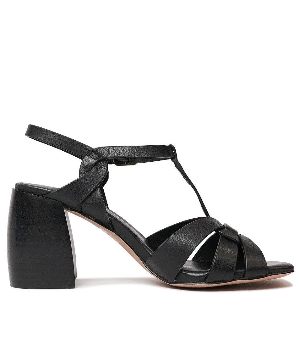 Tainted Black Leather Heels