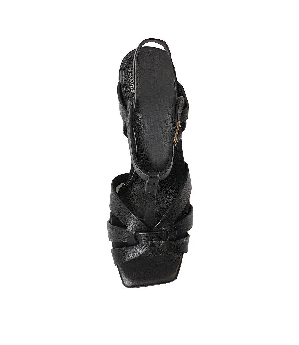 Tainted Black Leather Heels