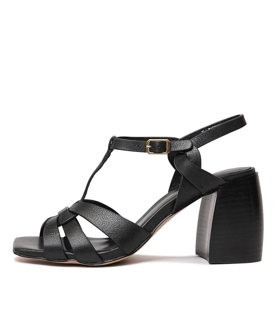 Tainted Black Leather Heels