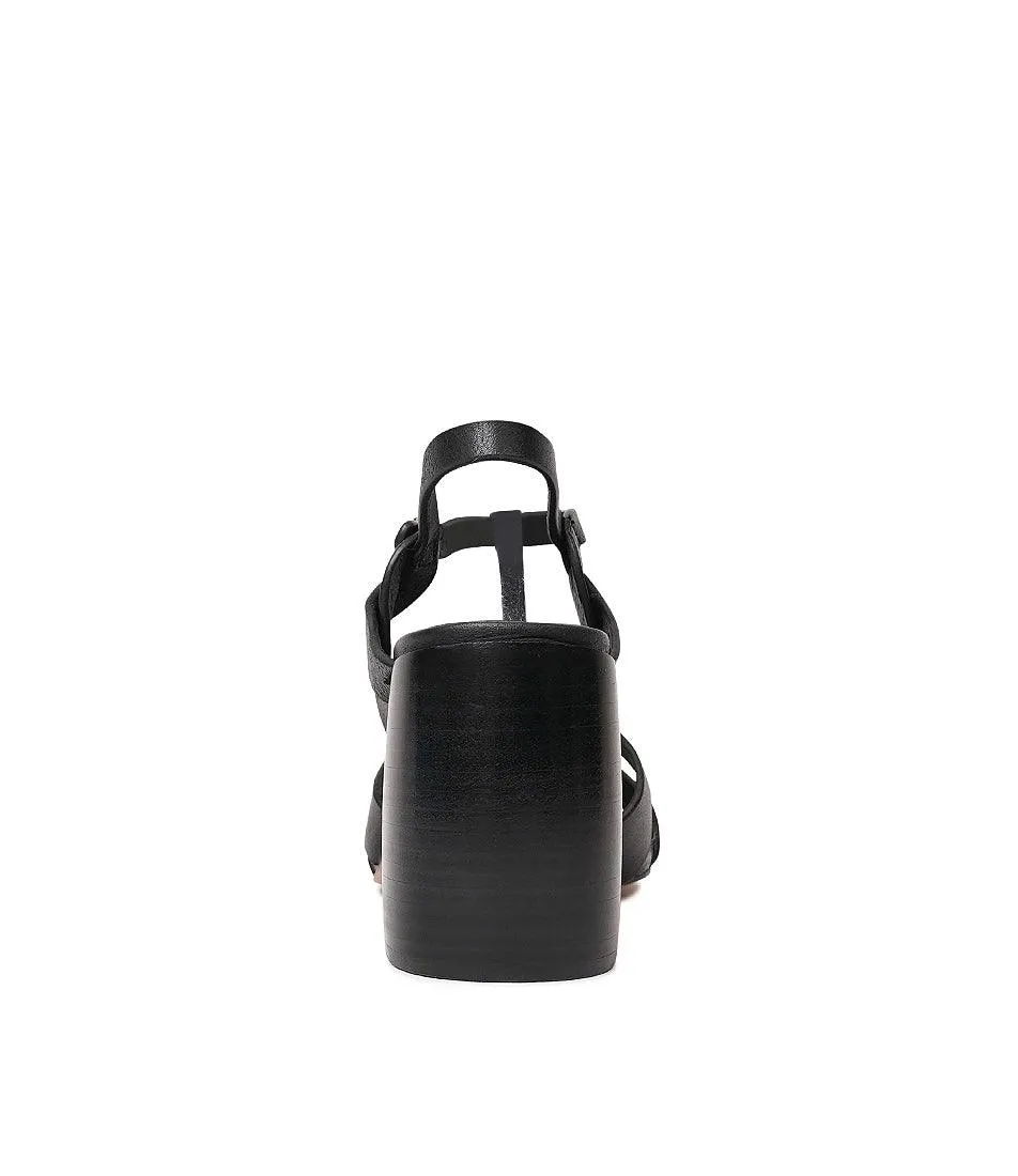 Tainted Black Leather Heels