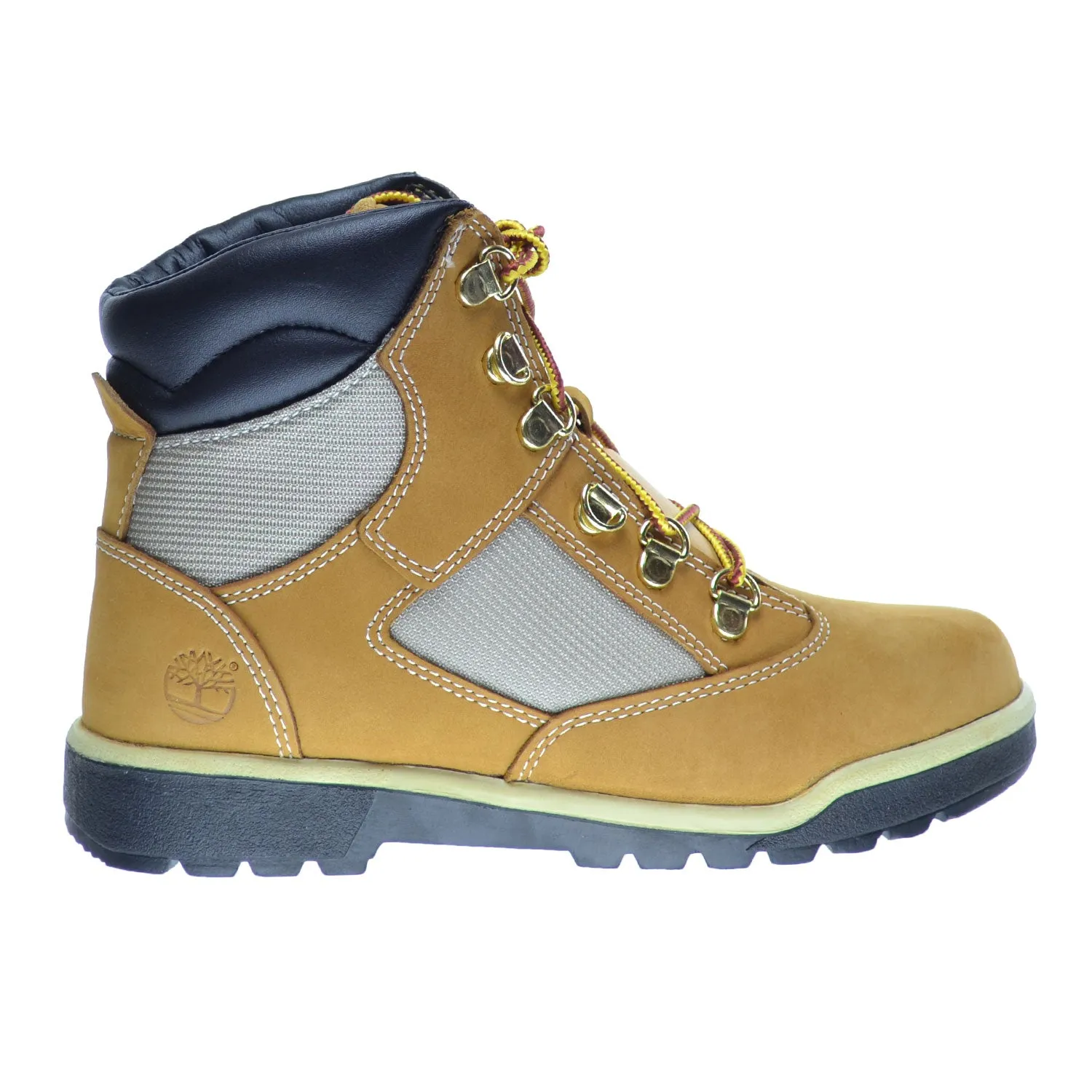 Timberland 6 Inch Big Kid's Field Boots Wheat Nubuck