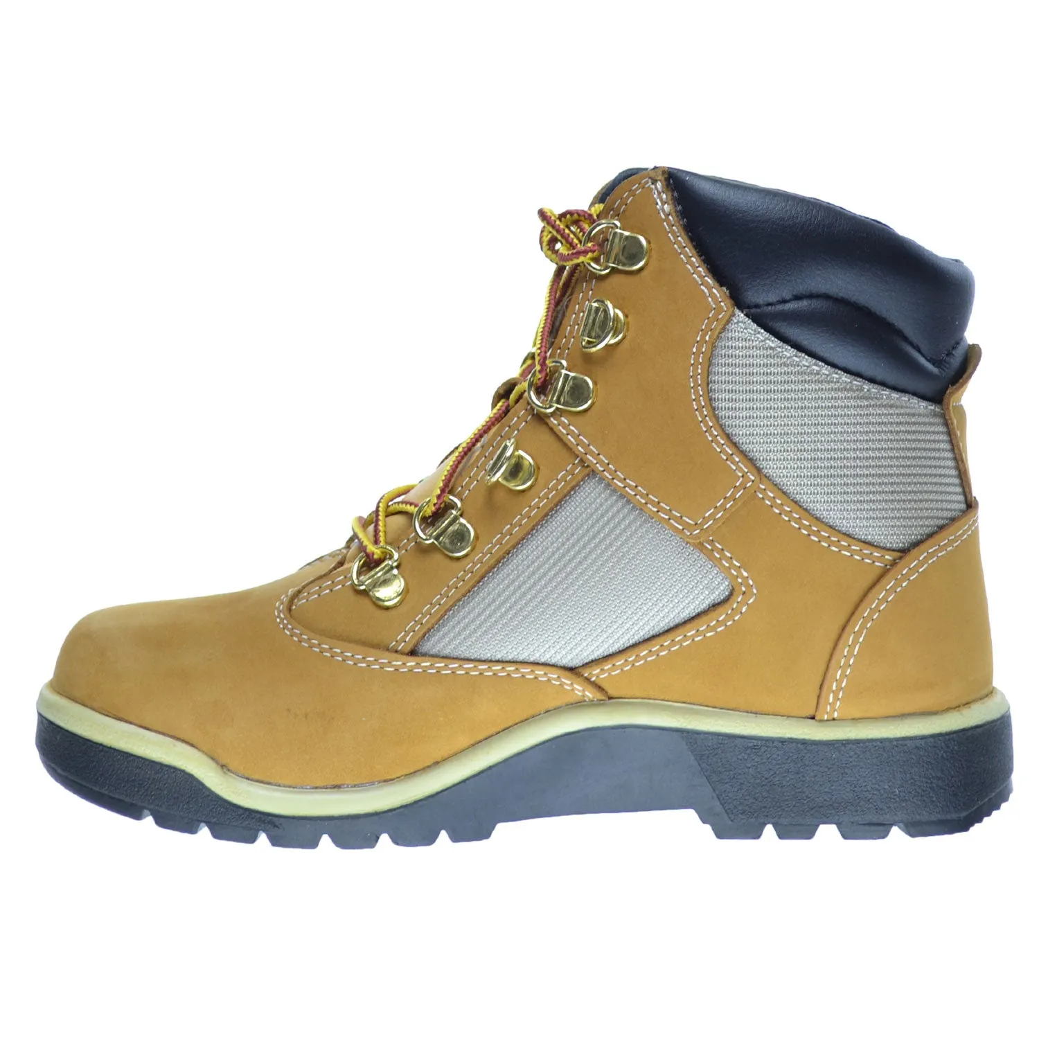 Timberland 6 Inch Big Kid's Field Boots Wheat Nubuck
